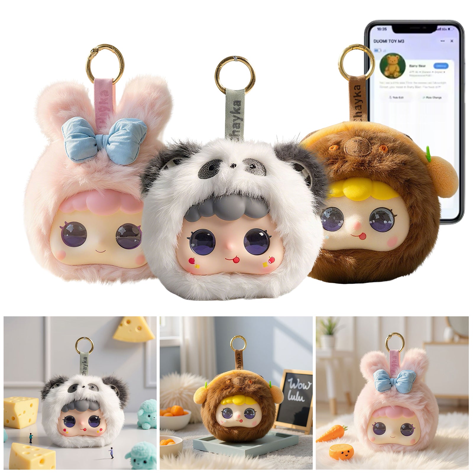 KI-Plüschroboter mit LED-Augen und Sprachsteuerung – mehrsprachiges, interaktives Begleitspielzeug, Lernpuppe für die frühe Kindheit, ideales Geschenk für Kinder & intelligenter Smart-Home-Begleiter