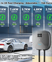 NOEIFEVO Wallbox 11kW mit APP & RFID – 3-Phasiges Typ 2 EV-Ladegerät 400V, 6–16 A, 5M Kabel mit Kabelhalter – RCD Typ B & IP67,Einstellung Startzeiteffiziente Ladestation für Zuhause für BEV PHEV