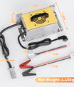 NOEIFEVO 51,2V 48V 16S Lithium LiFePO4 batterilader, 58,4V 35A lader for solbatterier, golfbilbatterier, båtbatterier, vanntett, 0V BMS-aktivert