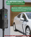 22KW 32A 3-vaiheinen Type 2 EV Wallbox 10 metrin kaapelilla, pikalaturi sähköajoneuvoille, CEE 32A pistoke