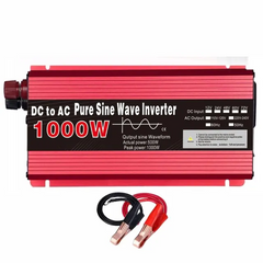 12V till AC 220V ren sinusvågsomriktare, 1000W, 1600W, 2200W, 3000W bärbar strömomvandlare, bilsolväxelriktare