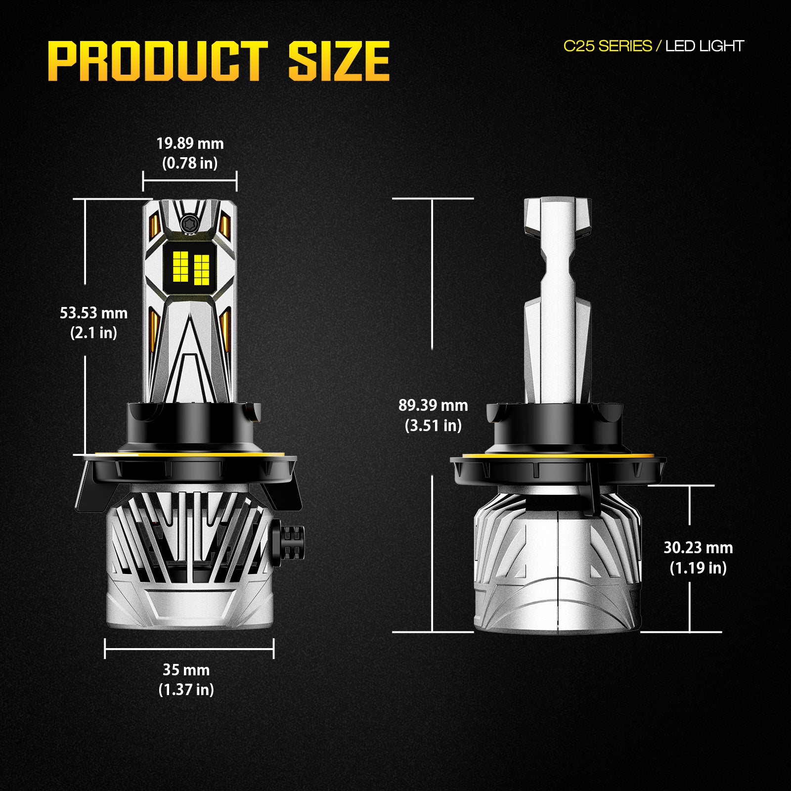 NOEIFEVO H13 Auto Světlometová Žárovka, 30 000 Lumenů, 130W, 6500K Bílá, IP68 Vodotěsná, Životnost 100 000 hodin, Dálková a potkávací světla