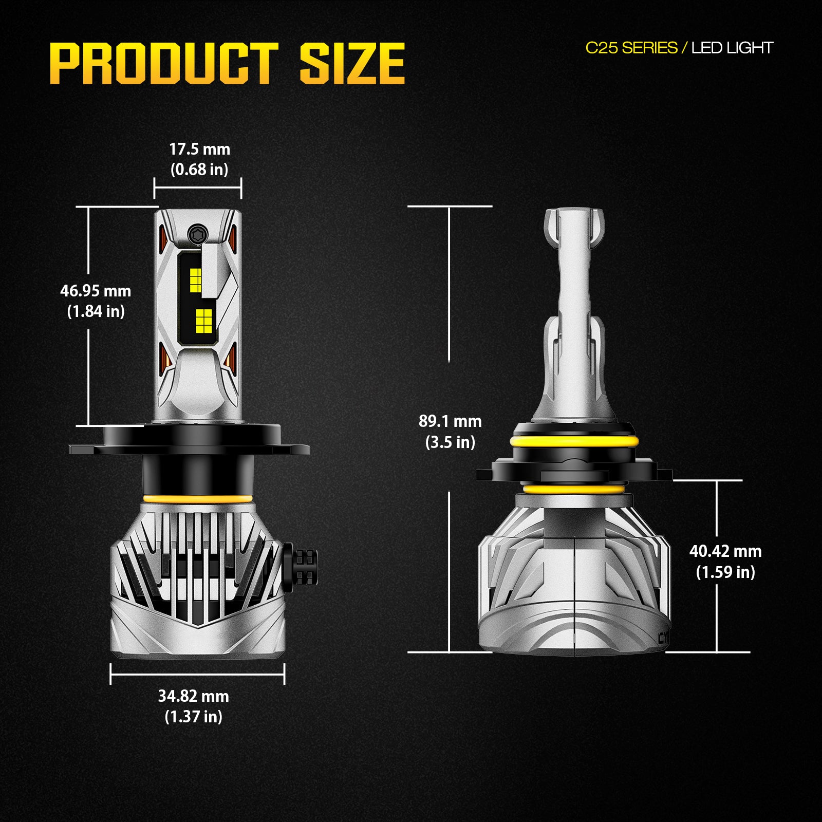 NOEIFEVO Lâmpada de Farol H4 para Carro, 30.000 Lúmens, 130W, 6500K Branco, IP68 à Prova D'Água, 100.000 Horas de Vida Útil, Luz Baixa e Alta