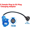 EV-Ladeadapter, CEE 32A blaue Steckdose zu Schuko Haushaltsstecker Adapter, für 7kW 32A EV-Ladegeräte.