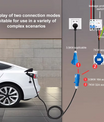 EV-ladeadapter, CEE 32A blå stikkontakt til Schuko husholdningsstikadapter, til 7kW 32A EV-ladere.