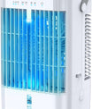 Aire acondicionado móvil 4 en 1, mini-enfriador de aire eficiente en energía con gran tanque de agua (1200 ml), enfriamiento por evaporación de 3 niveles, LED de 7 colores, temporizador y bajo nivel de ruido para oficina en casa y dormitorio