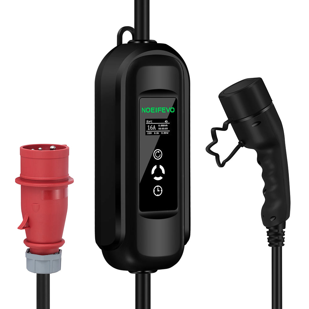 Nabíjecí kabel Noeifevo Type2 EV, 11KW 16A CEE 5m/10m/15m  mobilní nabíječka EV, ochrana DC6mA RCD