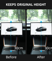 Tesla skjermholder 2.0 for Model 3/Y – 4-veis roterbar (40°), aluminium CNC, skjermhøyden forblir uendret, ingen slingring, antiblend