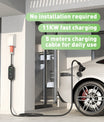 Stazione di ricarica EV da 11KW, caricatore mobile di tipo 2 a 3 fasi da 16A per veicoli elettrici, spina CEE 16A, cavo da 5 metri EVSE Wallbox