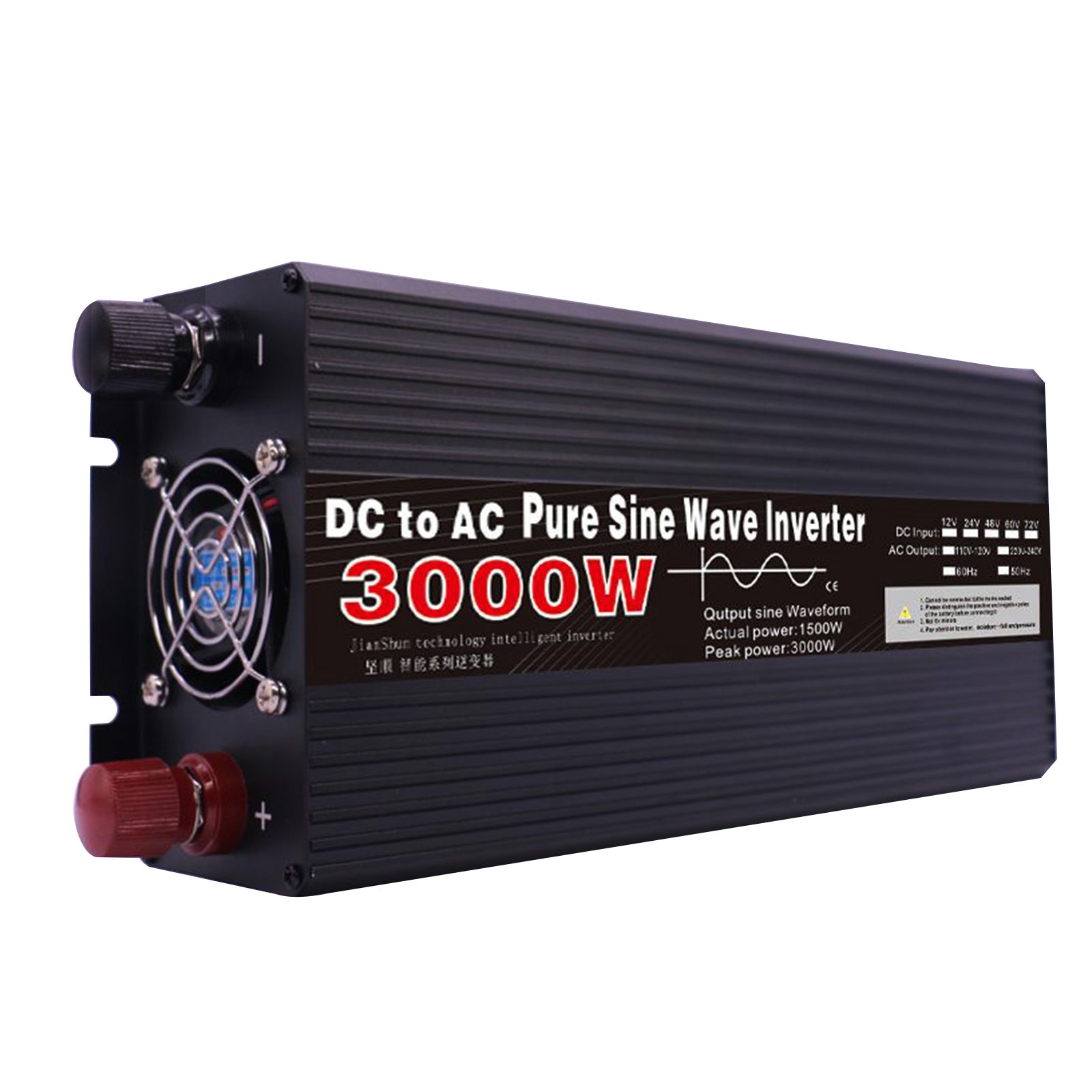 מהפך גל סינוס טהור DC 12V ל AC110V 220V 3000W 4000W 5000W 6000W 8000W ממיר מתח ממיר חשמל ממיר שמש