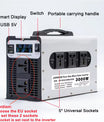 Inversor de onda sinusoidal pura 1500W/3000W DC 12V 24V 48V 60V 72V a AC 220V 50Hz convertidor para batería solar y de coche, con pantalla LED