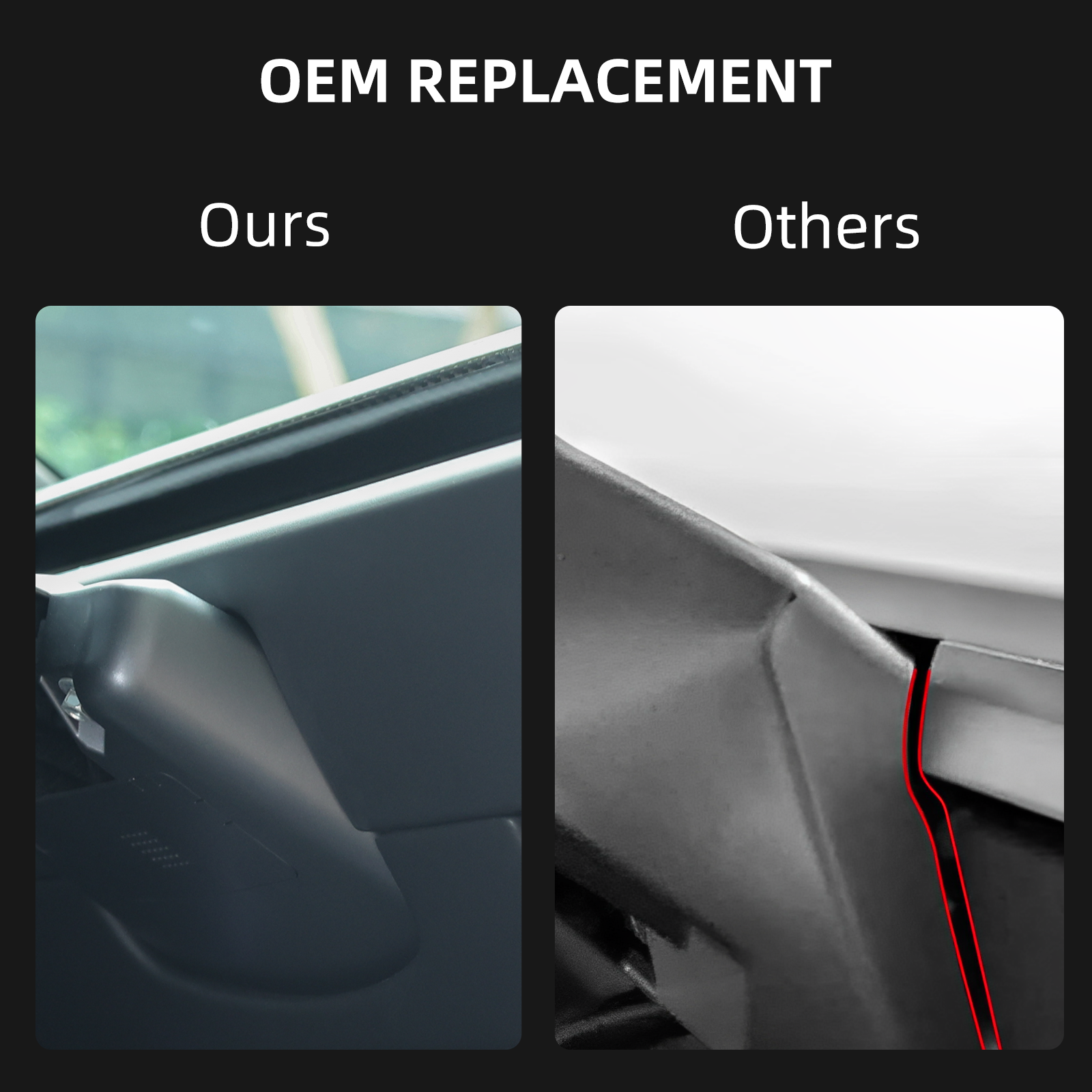 Tesla skjermholder 2.0 for Model 3/Y – 4-veis roterbar (40°), aluminium CNC, skjermhøyden forblir uendret, ingen slingring, antiblend