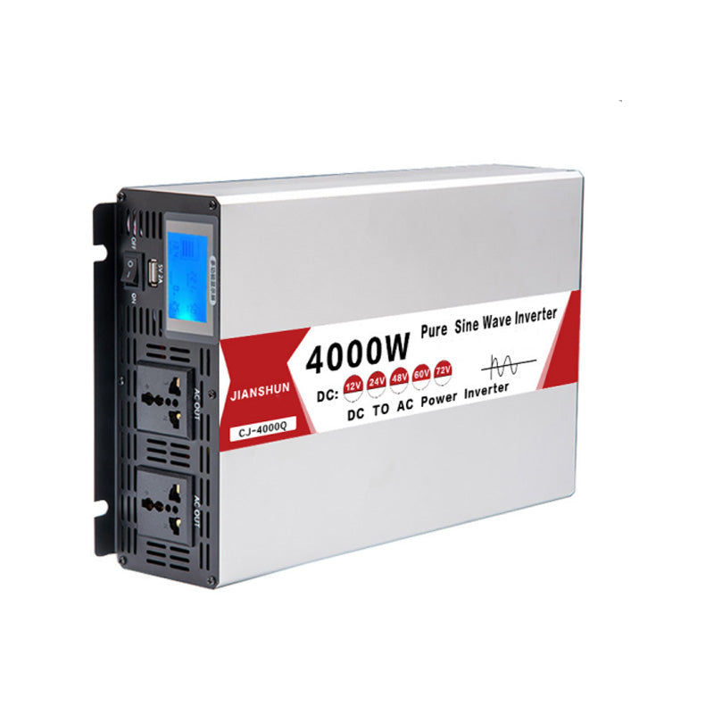 12V 24V 48V 60V 72V 96V na 220V čistě sinusový invertor, 4000W 8000W solární invertor s USB převodníkem displeje