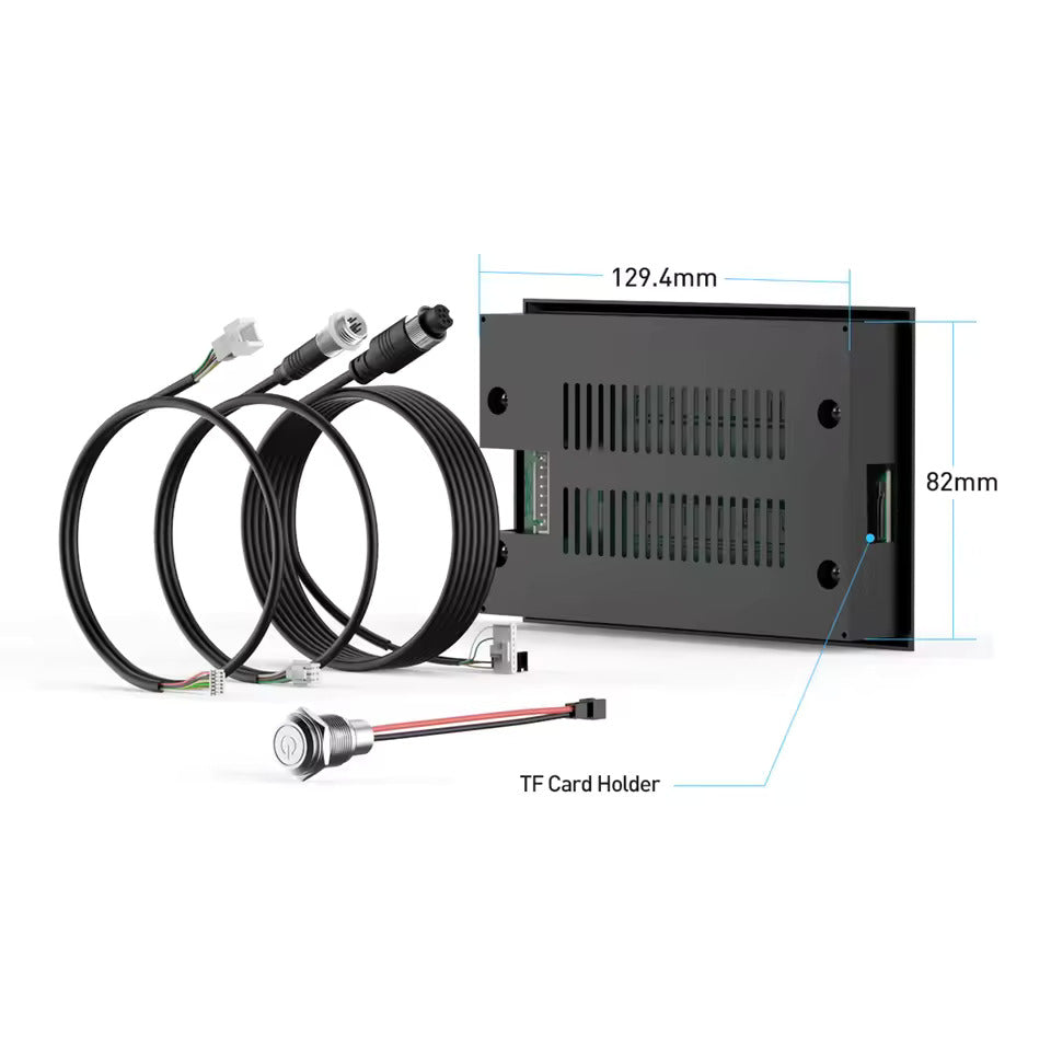 Wyświetlacz baterii LCD TFT 4,3 cala – Wyświetlanie napięcia, prądu, SOC i temperatury, ekran dotykowy – Do Jikong BMS (88,5 × 135,9 mm)