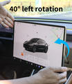 Tesla skjermholder 2.0 for Model 3/Y – 4-veis roterbar (40°), aluminium CNC, skjermhøyden forblir uendret, ingen slingring, antiblend