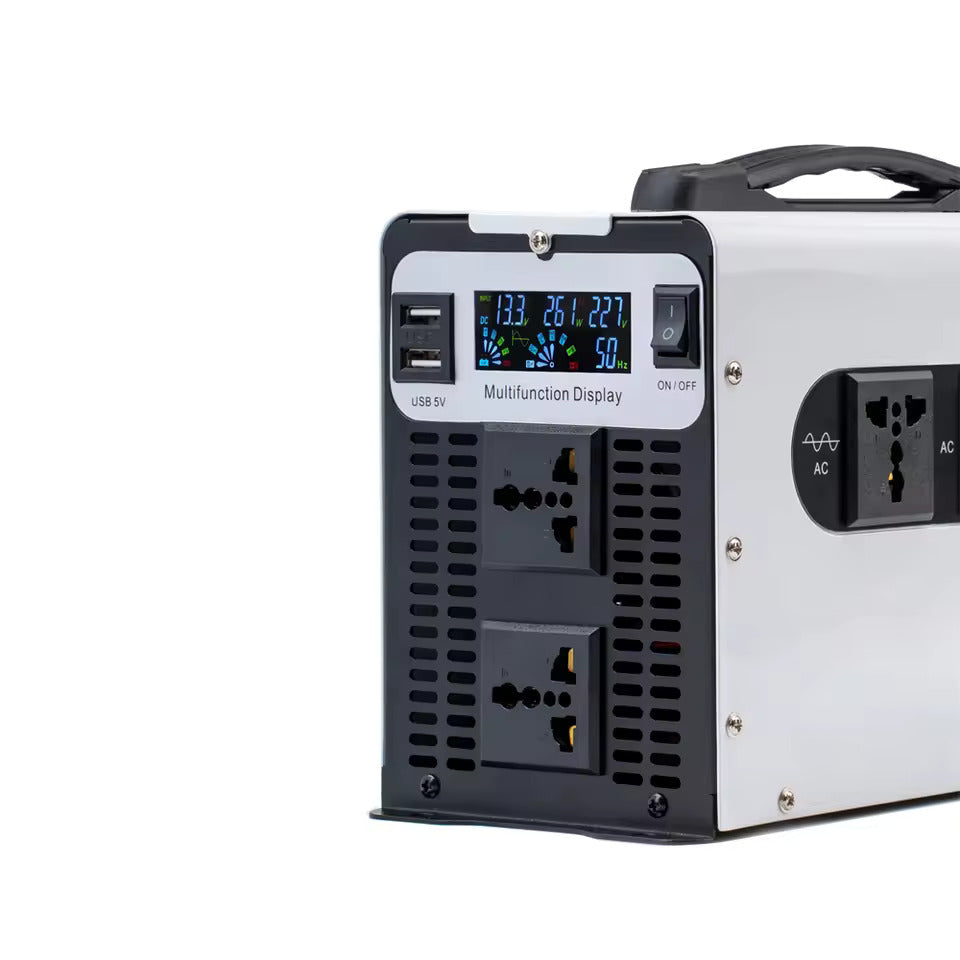 Inversor de onda sinusoidal pura 1500W/3000W DC 12V 24V 48V 60V 72V a AC 220V 50Hz convertidor para batería solar y de coche, con pantalla LED