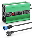 NOEIFEVO 54.6V 2A 2.5A 3A Cargador de litio para baterías 13S 48.1V Li-Ion Lipo, ventilador de refrigeración, apagado automático (VERDE)