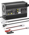 Noeifevo 29.2V 20A LiFePO4 batterijlader voor 24V 25.6V lithium-ionbatterij, 0V BMS-activering, automatische uitschakeling met volledige bescherming