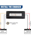 NOEIFEVO Vanntett DC 10-36V til 14,6V 29,2V 43,8V LiFePO4-litiumbatterilader for bobiler, båter, biler og doble batteri-energilagringssystemer
