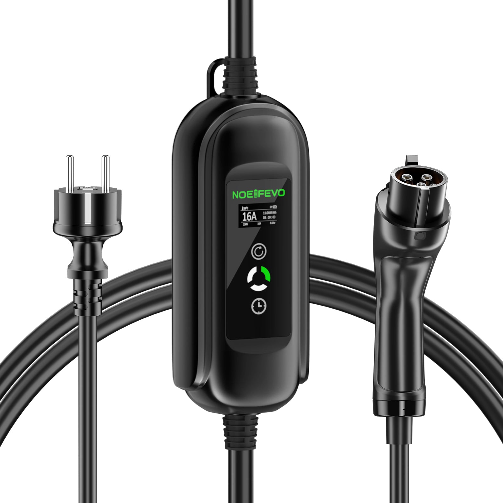 Noeifevo Type1 3.6KW 16A EV Cargador portátil , cable de carga móvil EV de 5m/10m con Schuko