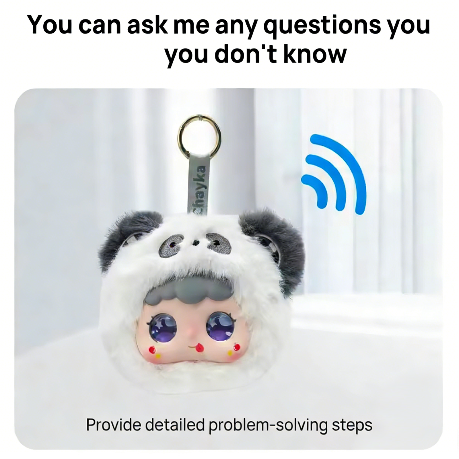 KI-Plüschroboter mit LED-Augen und Sprachsteuerung – mehrsprachiges, interaktives Begleitspielzeug, Lernpuppe für die frühe Kindheit, ideales Geschenk für Kinder & intelligenter Smart-Home-Begleiter