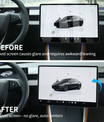 Tesla skjermholder 2.0 for Model 3/Y – 4-veis roterbar (40°), aluminium CNC, skjermhøyden forblir uendret, ingen slingring, antiblend