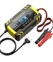 12V 8A / 24V 4A bilbatterioplader, pulserende reparationsoplader til alle 12V og 24V blysyre-, AGM-, GEL- og dybcyklusbatterier