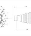 Noeifevo Typ-2-Steckdose für Elektrofahrzeuge, 16A/32A 1 Phase/3 Phase EV-Ladesteckdose