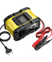 NOEIFEVO 10A Cargador de batería de automóvil, cargador de batería LiFePO4 12V 24V, cargador de batería inteligente para automóvil, cargador de batería con compensación de temperatura para automóviles, camiones, motocicletas, cortacésped