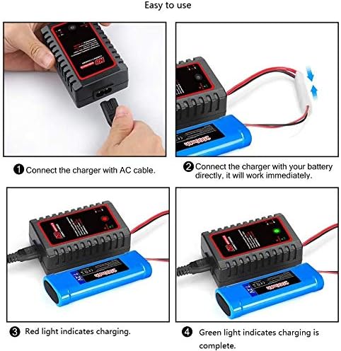 N8 Intelligente NiMH / NiCD Batterilader til 2-8s 2,4V 3,6V 4,8V 6V 7,2V 8,4V 9,6V batterier til Airsoft RC bil, båd, drone, med Standard / Mini Tamiya stik