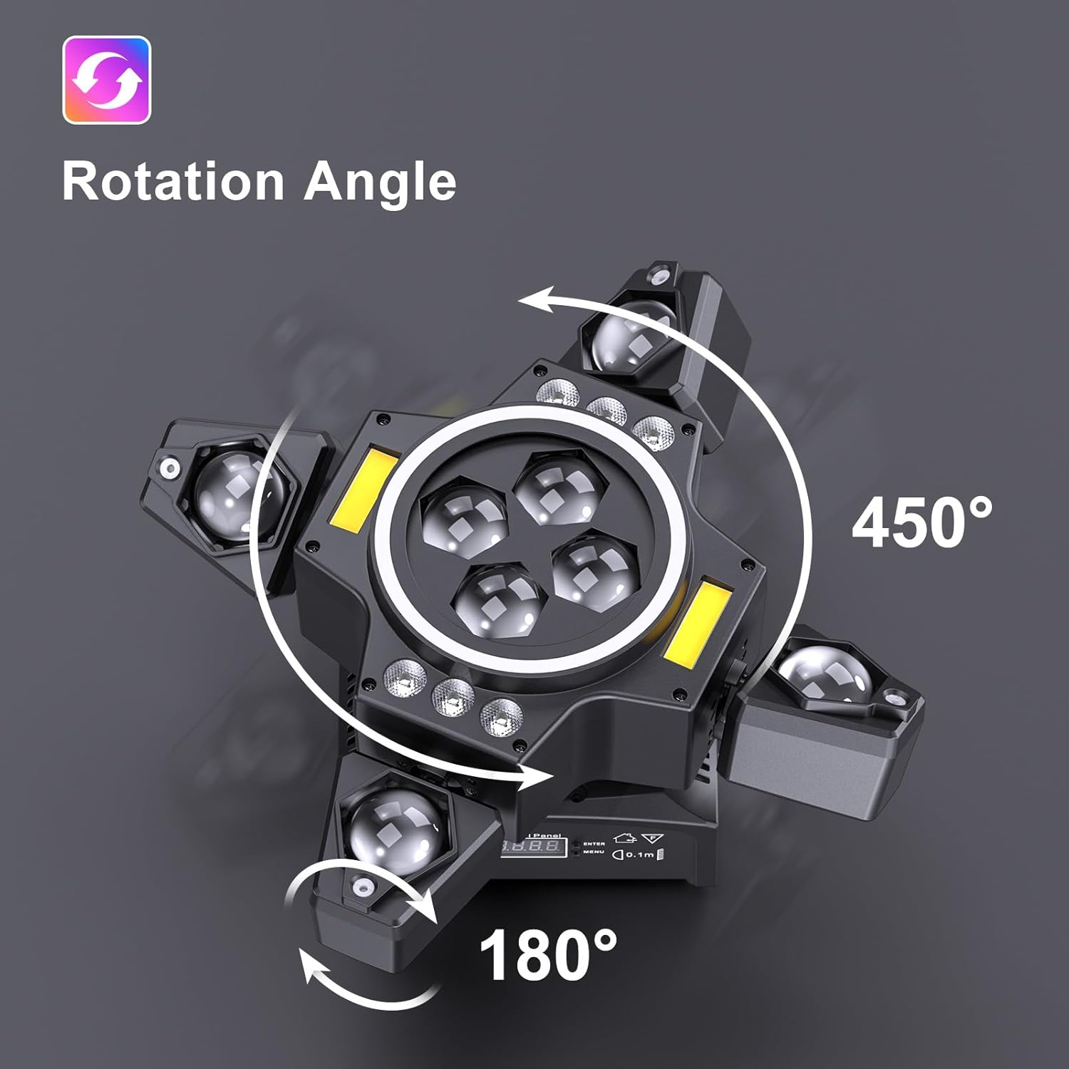 120W scenelys 4-i-1 RGBW moving head lyseffekt laserlys projektor partyslys med fjernkontroll for disco, DJ, bar, bursdagsfest