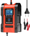Cargador de batería para coche y motocicleta de 12V 6A / 24V 3A, cargador inteligente multifunción de reparación con detección de temperatura para baterías de plomo-ácido, AGM, gel, de ciclo profundo, de litio y LiFePO4