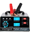Cargador de batería inteligente 12V 30A / 24V 15A, cargador de batería automotriz con mantenimiento y reparación por pulsos inteligentes para coche, camión, barco y motocicleta