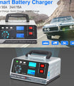 Cargador de batería inteligente 12V 30A / 24V 15A, cargador de batería automotriz con mantenimiento y reparación por pulsos inteligentes para coche, camión, barco y motocicleta