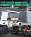 NOEIFEVO Cargador de Batería para Carro de Golf 36V18A 48V13A para EZ-GO RXV TXT Club Car Yamaha para Baterías de Litio-LiFePO4-Ácido Plomo