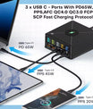 NOEIFEVO 160W 5-ports USB-lader 15 W trådløs ladestasjon PD 65W QC3.0 Type-C hurtiglader Kompatibel med iPhone MacBook Samsung bærbar PC alle smarttelefoner og elektroniske enheter