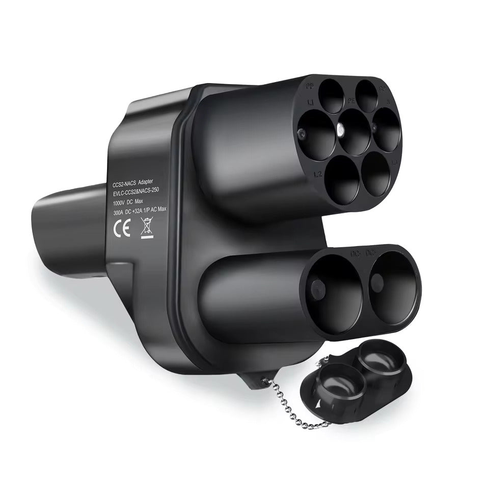 Adaptador de cargador EV NOEIFEVO CCS2 y Tipo 2 a Tesla NACS, AC 32A DC 400A, compatible con Tesla Model 3/X/Y, fabricado en EE. UU., adaptador combinado CCS2, soporta cargadores CCS2 y Tipo 2