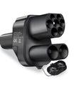 Adaptador de cargador EV NOEIFEVO CCS2 y Tipo 2 a Tesla NACS, AC 32A DC 400A, compatible con Tesla Model 3/X/Y, fabricado en EE. UU., adaptador combinado CCS2, soporta cargadores CCS2 y Tipo 2