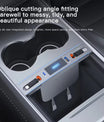 Rychlonabíječka pro středovou konzoli – USB-C nabíjecí dok a USB splitter hub, kompatibilní s Tesla M3/Y (Highland 2024–2025 & Standard 2021–2024), inteligentní adaptér s prodlužovacím kabelem pro napájení
