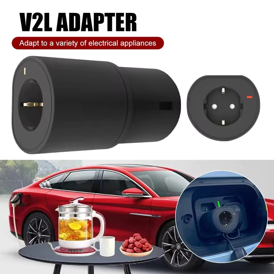 V2L adaptér pro Xpeng G9 G6 P7 G3i, EV vybíjecí adaptér, Typ 2 na Schuko 10A 2,5 kW vybíjecí zásuvka