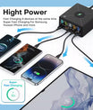 NOEIFEVO 160W 5-ports USB-lader 15 W trådløs ladestasjon PD 65W QC3.0 Type-C hurtiglader Kompatibel med iPhone MacBook Samsung bærbar PC alle smarttelefoner og elektroniske enheter