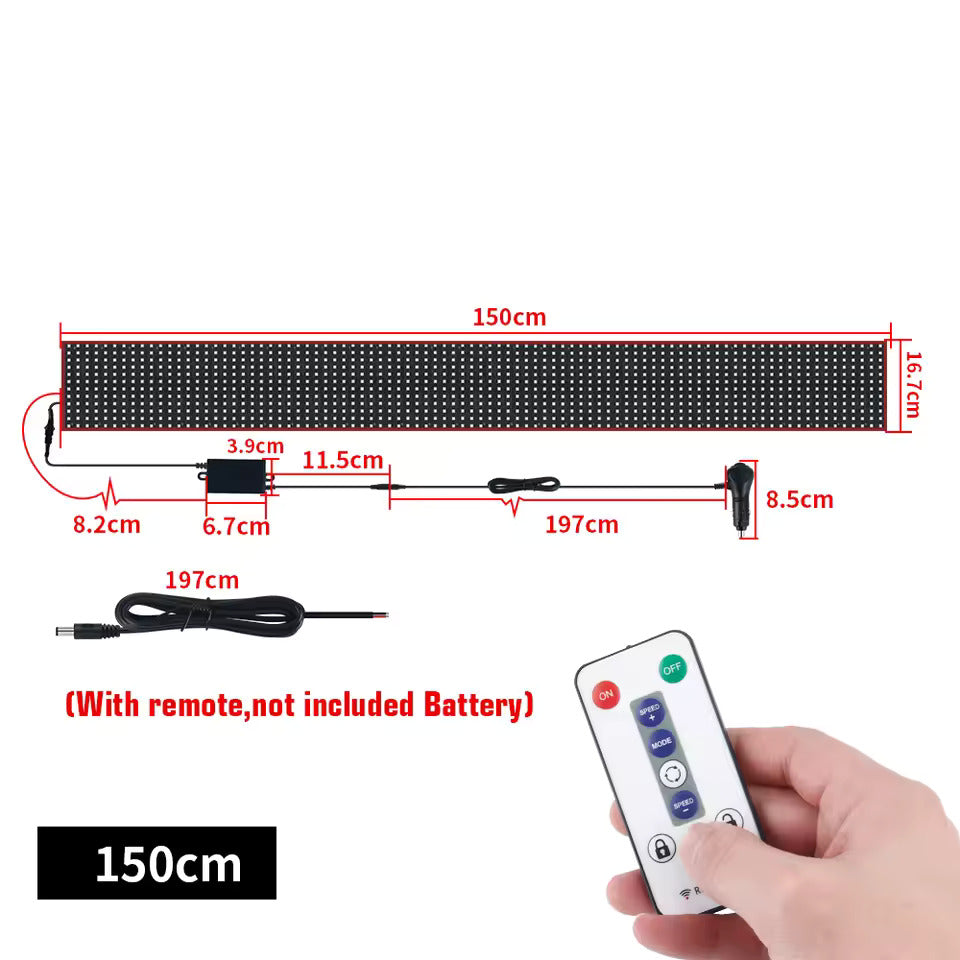 NOEIFEVO Luz Devil Eyes para carros – Olhos de LED para caminhões, display LED programável com texto rolante, placa luminosa personalizável para carros e caminhões – texto, grafite, aplicativo inteligente