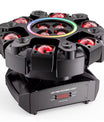 150W 6-armet RGBW Beam moving head med halo-effekt, scenelys, DMX512, seksstråle-stroboskop-effekt, velegnet til DJ-fester, fødselsdage, professionel scenebelysning, bar- og KTV-belysning