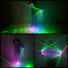RGB Laser handschuhe, Party Laser handschuhe, rotierende Laser handschuhe, Sternenhimmel-Laserhandschuhe, geeignet für Nachtclubs, Bars und Bühnenbeleuchtung