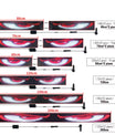 NOEIFEVO Luz Devil Eyes para carros – Olhos de LED para caminhões, display LED programável com texto rolante, placa luminosa personalizável para carros e caminhões – texto, grafite, aplicativo inteligente