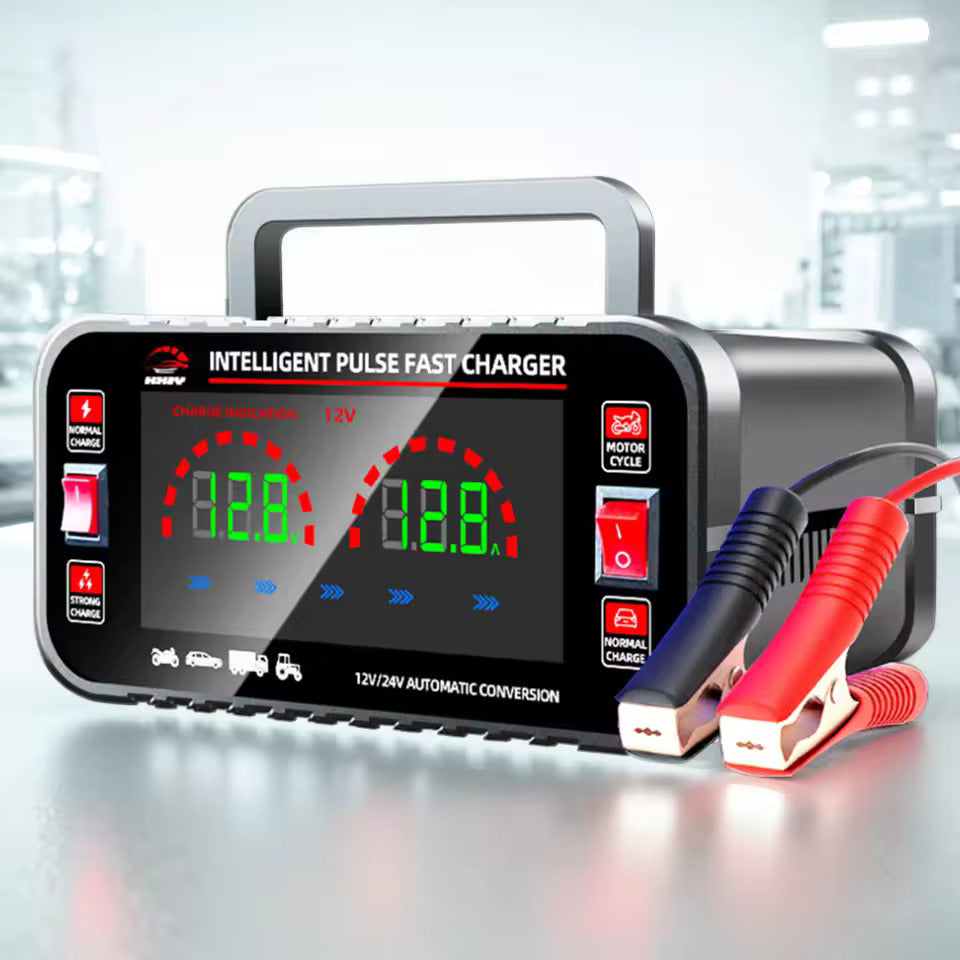 12 10A / 24V 5A Täysin automaattinen autokennon laturi Älykäs sykäyskorjaus autokennon laturi Moottoripyörän akun laturi