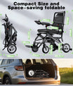 Elektrische rolstoel – 13.6kg, 300W motor, afneembare lithium-accu, elektromagnetische rem, 100kg draagvermogen, lichte elektrische opvouwbare rolstoel ideaal voor reizen & dagelijks gebruik