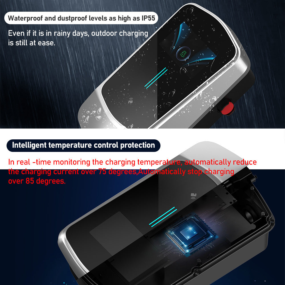 Noeifevo Q6 22KW EV Charging Station Wallbox 32A 3Phase Type 2 5M DC6mA RCD Protection